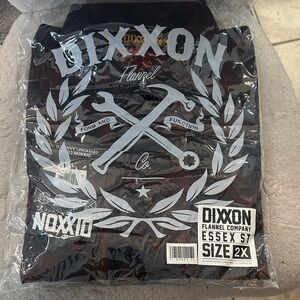 N I B DIXXON 2X Essex Flannel Shirt - Black and Gray